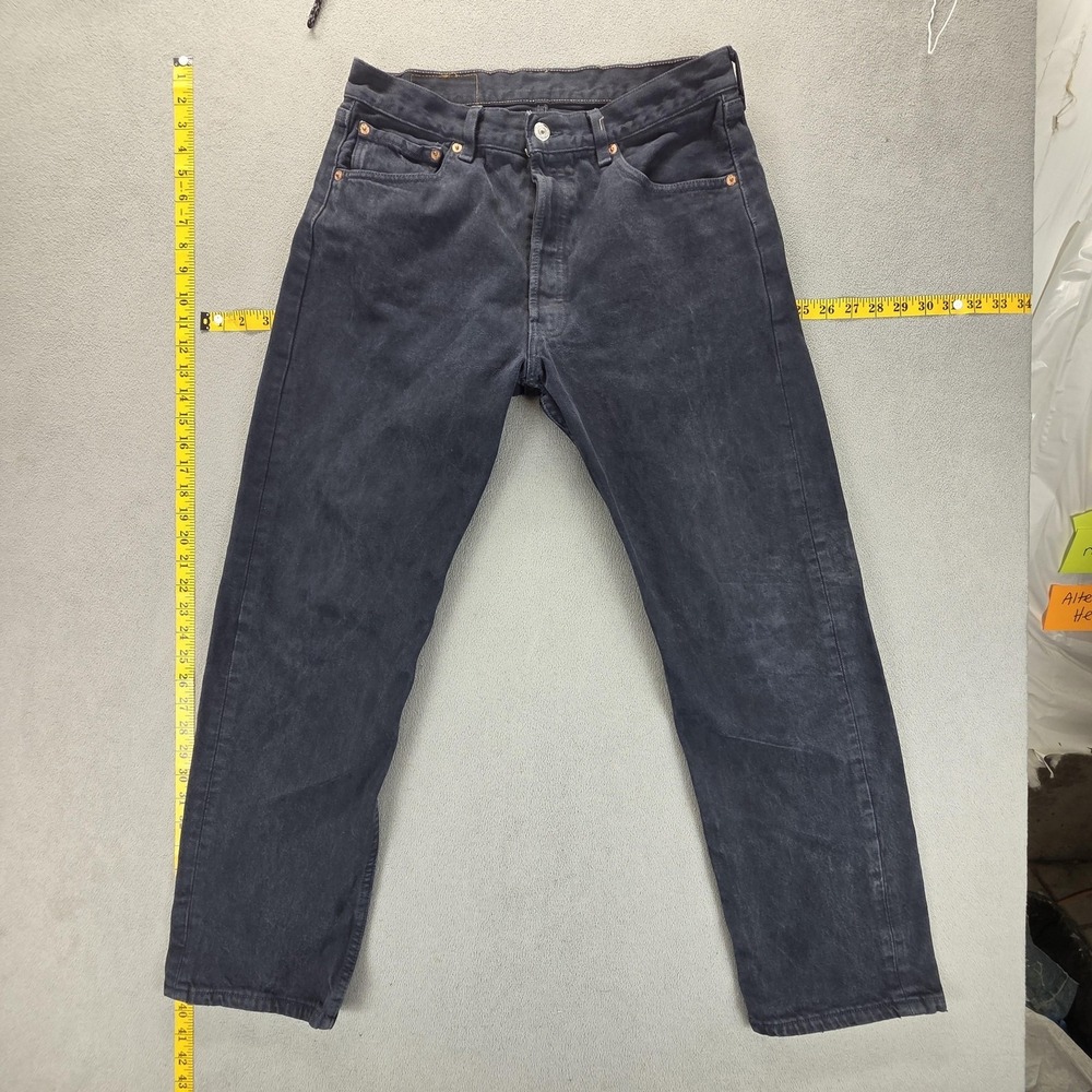 Vintage Levis 501 Jeans Mens Blue‎ Dark Straight Button Fly USA 90s Fits 30x28